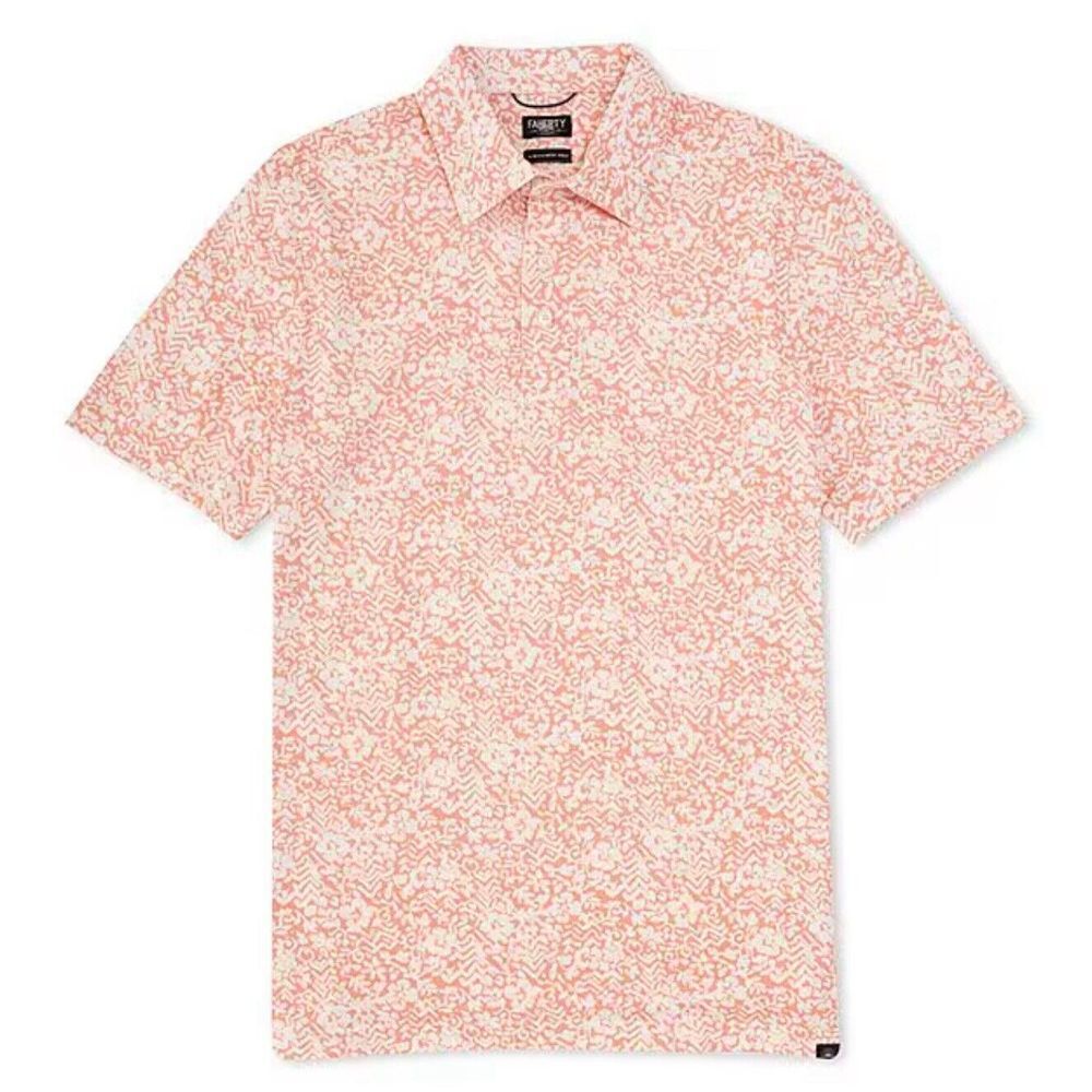 Faherty Short-Sleeve Breeze‎ Shirt in Peach Floral Size XL NWOT